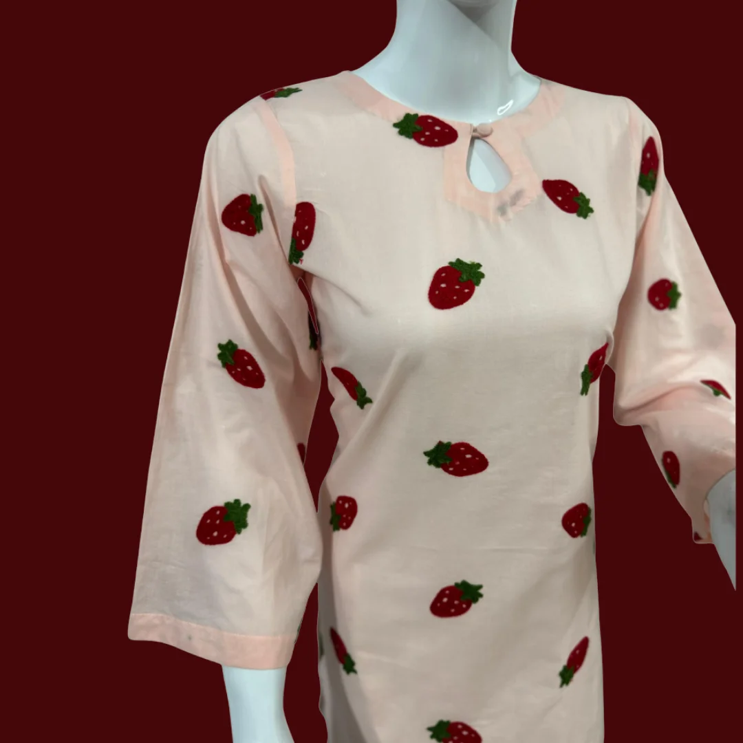 Azehaz Studio - light pink color 1 pic stitched kurti